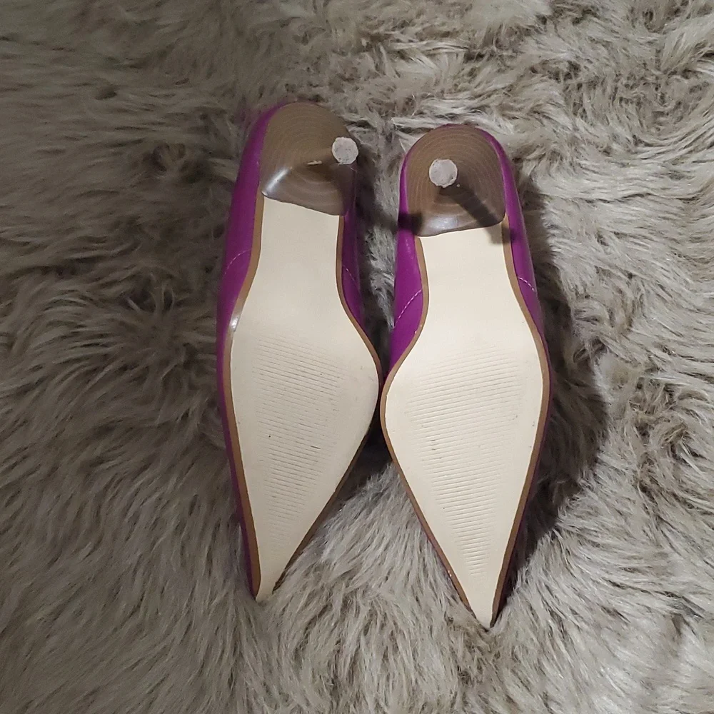 SPRING Light Purple Leather-Like Patent Heels- Size Euro 38 - Picture 6 of 16